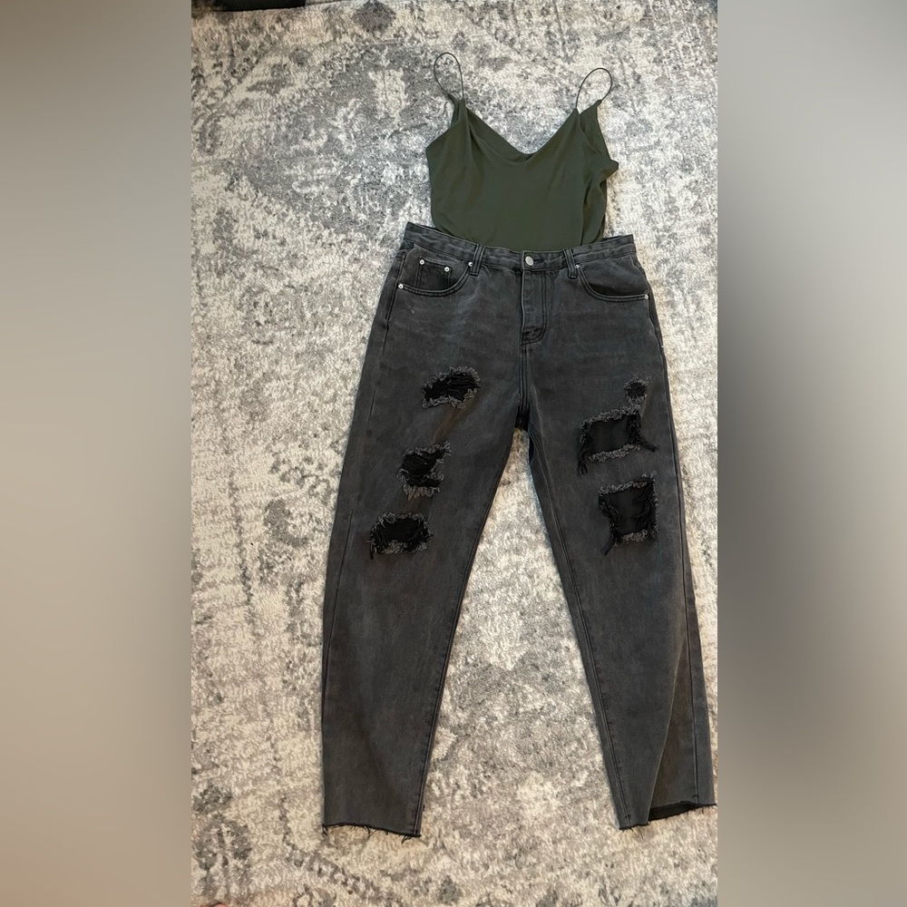 Jeans and body suit!